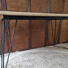 Load image into Gallery viewer, UPCYCLED RUSTIC VINTAGE KITCHEN TABLE RECYCLED HARDWOOD TOP
