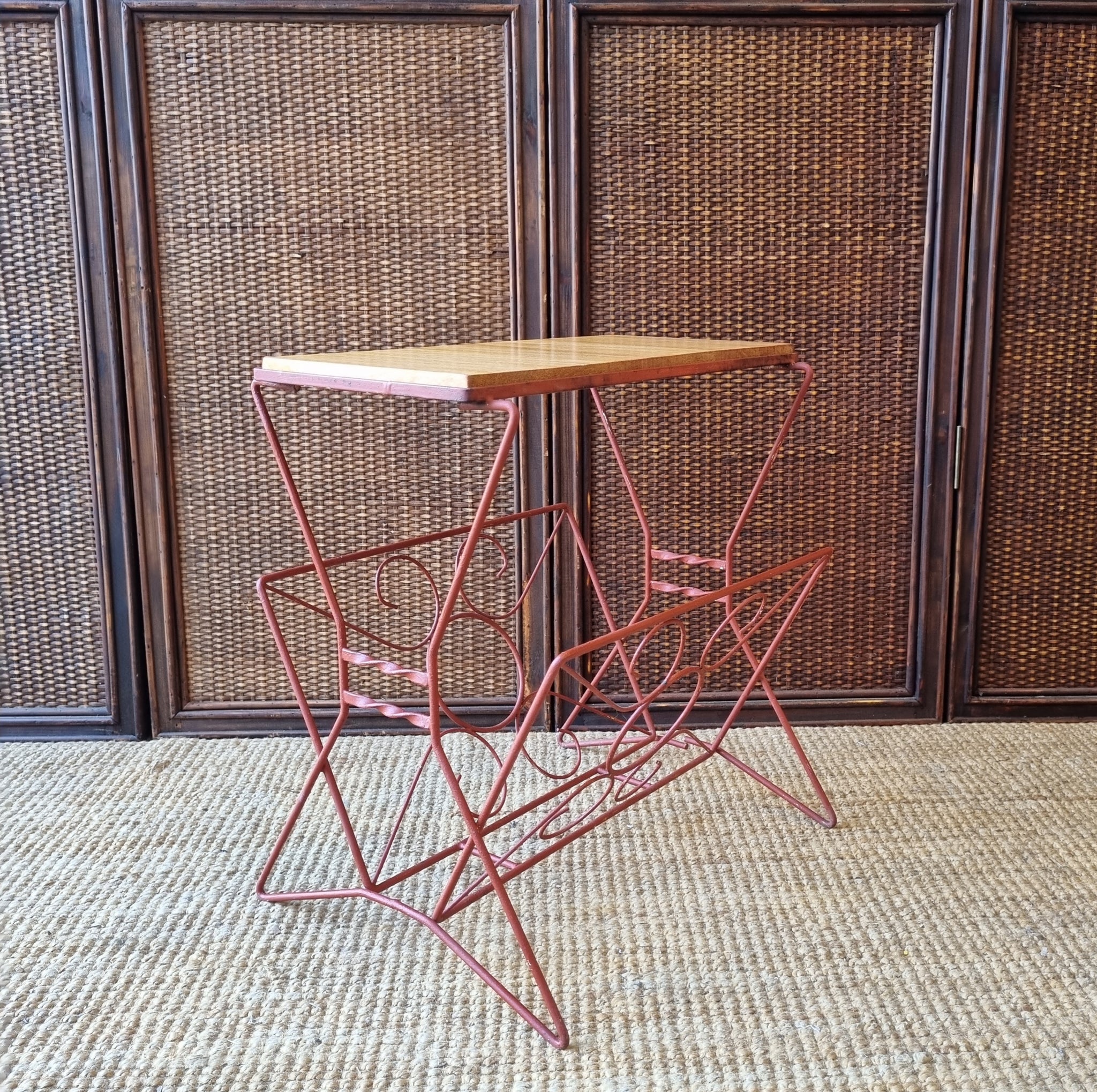 VINTAGE UPCYCLED SIDE TABLE MAGAZINE RACK – Vintage Upcycle