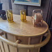 Load image into Gallery viewer, VINTAGE CANE TIKI MID CENTURY BAR
