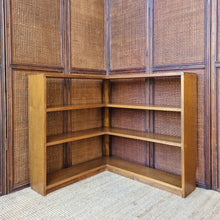 Load image into Gallery viewer, VINTAGE SOLID HARDWOOD LOWLINE CORNER BOOKCASE
