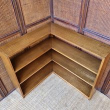Load image into Gallery viewer, VINTAGE SOLID HARDWOOD LOWLINE CORNER BOOKCASE

