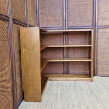 Load image into Gallery viewer, VINTAGE SOLID HARDWOOD LOWLINE CORNER BOOKCASE
