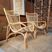 Load image into Gallery viewer, YAMAKAWA C110 HIGHBACK CANE ARMCHAIRS. PRICE IS EACH. ONE LEFT!
