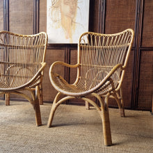 Load image into Gallery viewer, YAMAKAWA C110 HIGHBACK CANE ARMCHAIRS. PRICE IS EACH. ONE LEFT!
