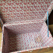 Load image into Gallery viewer, VINTAGE METAL STEAMER TRUNK BLANKET GLORY BOX CHEST
