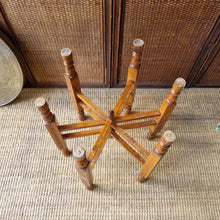 Load image into Gallery viewer, EASTERN FOLDING SIDE TABLE WITH REMOVABLE BRASS TRAY TOP
