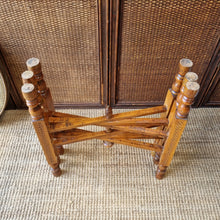 Load image into Gallery viewer, EASTERN FOLDING SIDE TABLE WITH REMOVABLE BRASS TRAY TOP
