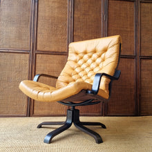 Load image into Gallery viewer, VINTAGE IKEA POEM SWIVEL ARMCHAIR

