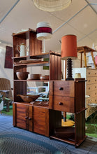 Load image into Gallery viewer, VINTAGE SLATTED PINE STEP WALL UNIT
