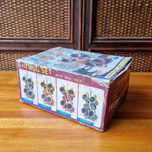 Load image into Gallery viewer, VINTAGE SET OF 6 MADE IN JAPAN STACKING MUGS &amp; MUG STAND.
