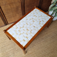 Load image into Gallery viewer, RETRO VINTAGE TILED HARDWOOD COFFEE TABLE
