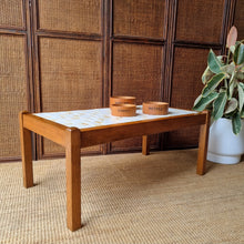 Load image into Gallery viewer, RETRO VINTAGE TILED HARDWOOD COFFEE TABLE

