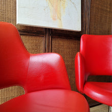 Load image into Gallery viewer, SET OF 2 RED KENDALL SWIVEL DINING CHAIRS
