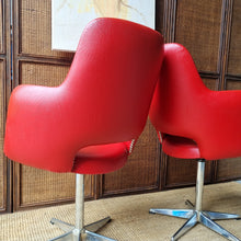 Load image into Gallery viewer, SET OF 2 RED KENDALL SWIVEL DINING CHAIRS

