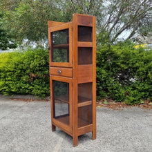 Load image into Gallery viewer, VINTAGE HARDWOOD MEATSAFE STORAGE CABINET PANTRY
