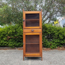 Load image into Gallery viewer, VINTAGE HARDWOOD MEATSAFE STORAGE CABINET PANTRY
