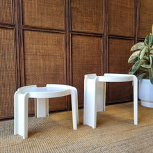 Load image into Gallery viewer, 2 VINTAGE WHITE KARTELL SIDE TABLES
