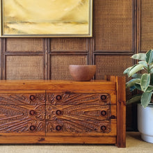 Load image into Gallery viewer, VINTAGE AFRICAN CARVED DRESSER DRAWERS
