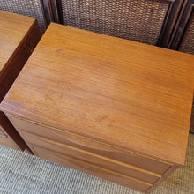 Load image into Gallery viewer, VINTAGE PAIR OF TEAK BEDSIDE DRAWERS BY RELIANCE FURNITURE
