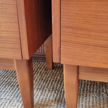 Load image into Gallery viewer, VINTAGE PAIR OF TEAK BEDSIDE DRAWERS BY RELIANCE FURNITURE
