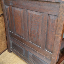 Load image into Gallery viewer, ANTIQUE ENGLISH CARVED OAK SETTLE HALL SEAT WITH STORAGE
