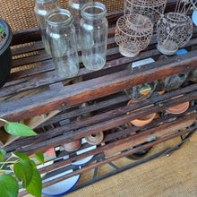 Load image into Gallery viewer, VINTAGE INDUSTRIAL SHOE TROLLEY DISPLAY SHELF RACK
