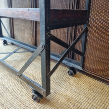 Load image into Gallery viewer, VINTAGE INDUSTRIAL SHOE TROLLEY DISPLAY SHELF RACK

