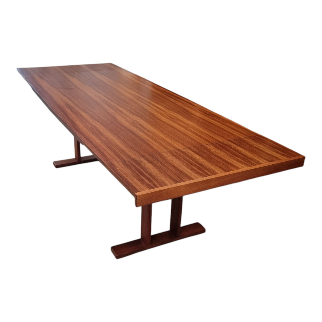VINTAGE BLACKWOOD EXTENDABLE DINING TABLE