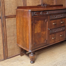 Load image into Gallery viewer, VINTAGE TUDOR/JACOBEAN STYLE OAK SIDEBOARD
