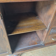 Load image into Gallery viewer, VINTAGE TUDOR/JACOBEAN STYLE OAK SIDEBOARD
