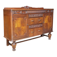 Load image into Gallery viewer, VINTAGE TUDOR/JACOBEAN STYLE OAK SIDEBOARD
