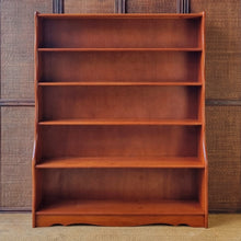 Load image into Gallery viewer, MID CENTURY SOLID HARDWOOD WATERFALL BOOKCASE
