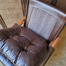Load image into Gallery viewer, VINTAGE TESSA T1 CHOCOLATE BROWN LEATHER ARMCHAIR
