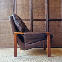 Load image into Gallery viewer, VINTAGE TESSA T1 CHOCOLATE BROWN LEATHER ARMCHAIR
