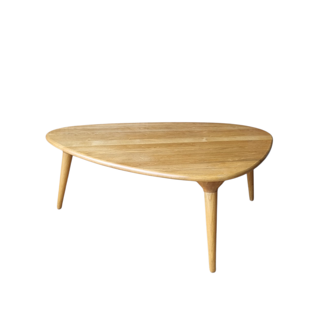 VINTAGE DANISH STYLE LARGE TRIANGULAR COFFEE TABLE