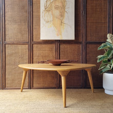 Load image into Gallery viewer, VINTAGE DANISH STYLE LARGE TRIANGULAR COFFEE TABLE
