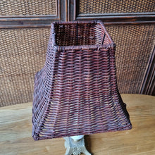 Load image into Gallery viewer, VINTAGE ALABASTER, BRASS &amp; RATTAN TABLE LAMP
