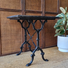Load image into Gallery viewer, FRENCH STYLE CAFE/PATIO TABLE WITH CAST IRON BASE #1
