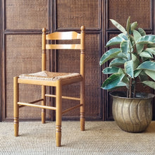 Load image into Gallery viewer, VINTAGE FRENCH PROVINICIAL FARMHOUSE STYLE RAFIA CHAIR
