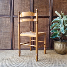 Load image into Gallery viewer, VINTAGE FRENCH PROVINICIAL FARMHOUSE STYLE RAFIA CHAIR
