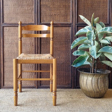 Load image into Gallery viewer, VINTAGE FRENCH PROVINICIAL FARMHOUSE STYLE RAFIA CHAIR
