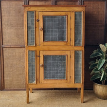 Load image into Gallery viewer, ANTIQUE MEATSAFE STORAGE CABINET PANTRY
