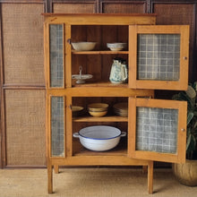 Load image into Gallery viewer, ANTIQUE MEATSAFE STORAGE CABINET PANTRY

