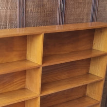 Load image into Gallery viewer, LARGE VINTAGE MID CENTURY SOLID HARDWOOD BOOKCASE
