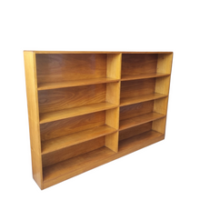 Load image into Gallery viewer, LARGE VINTAGE MID CENTURY SOLID HARDWOOD BOOKCASE

