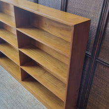Load image into Gallery viewer, LARGE VINTAGE MID CENTURY SOLID HARDWOOD BOOKCASE
