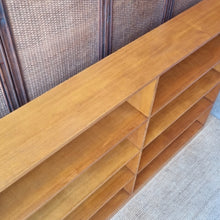 Load image into Gallery viewer, LARGE VINTAGE MID CENTURY SOLID HARDWOOD BOOKCASE
