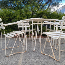 Load image into Gallery viewer, VINTAGE MID CENTURY 5 PIECE OUTDOOR PATIO SET
