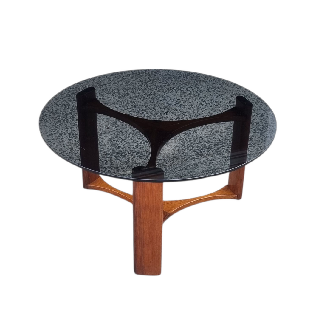 MID CENTURY VINTAGE TH BROWN RONDO COFFEE TABLE