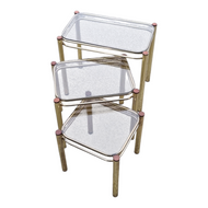 HOLLYWOOD REGENCY STYLE NEST OF TABLES